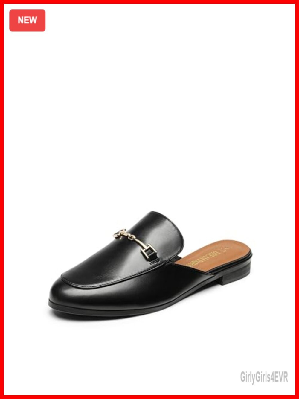 Slip On Mules for Women Flats Almond Toe Faux Leather Lightweight Comfortable